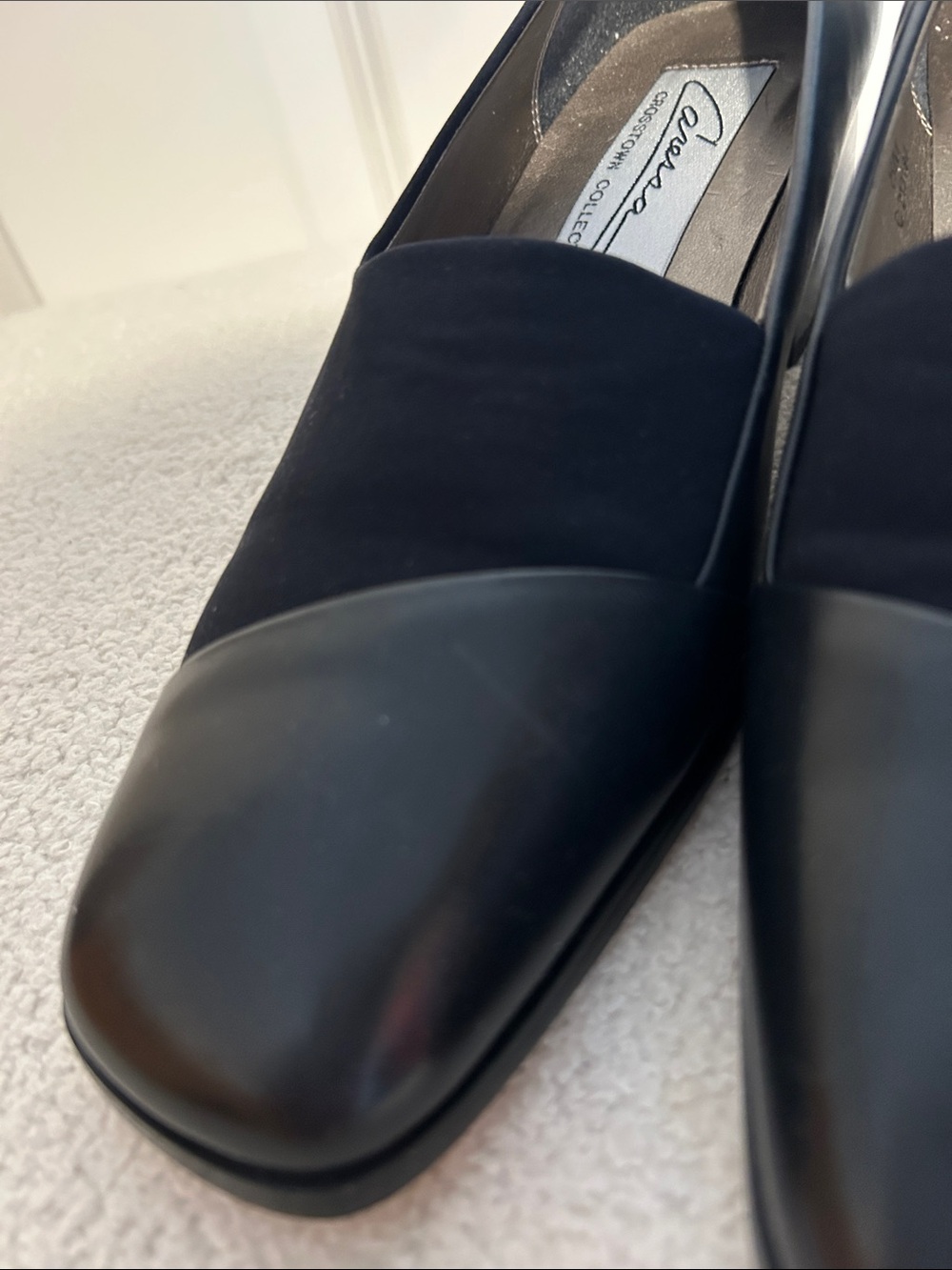 Caressa Classic Black Block-Heel Women’s Loafers Size 8 - Picture 7 of 8